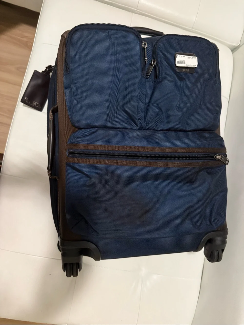 New Listing - Blue and Brown Rolling Men’s Carry-On Bag -